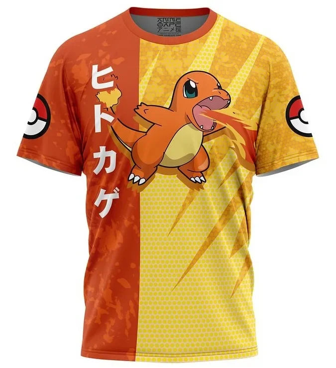 Pokemon T-Shirt Cartoon Baby Kinder Jungen Mädchen Kinder Kurzärmelige Sommerkleidung Pikachu Cartoon Print Pokémon T-Shirt Kinder