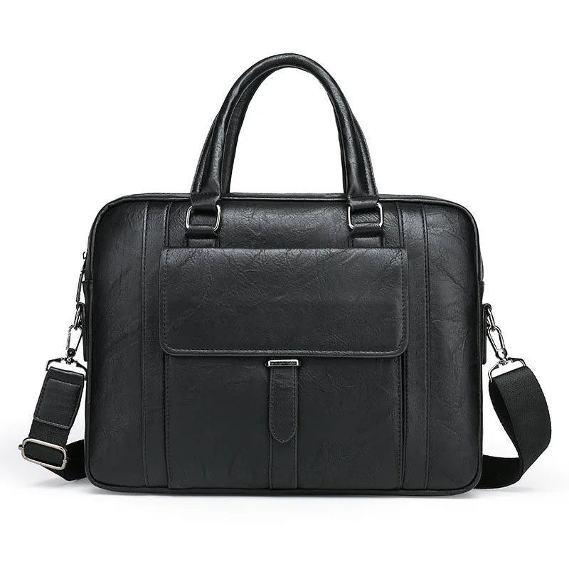 Herren Aktentasche PU Leder Executive Casual Handtasche Laptop Dokument Schulter Business Vintage Messenger Crossbody Designer Tasche