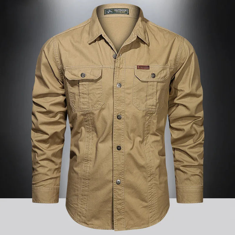 Spring Shirts Men Long Sleeve Casual Cotton Shirt mon