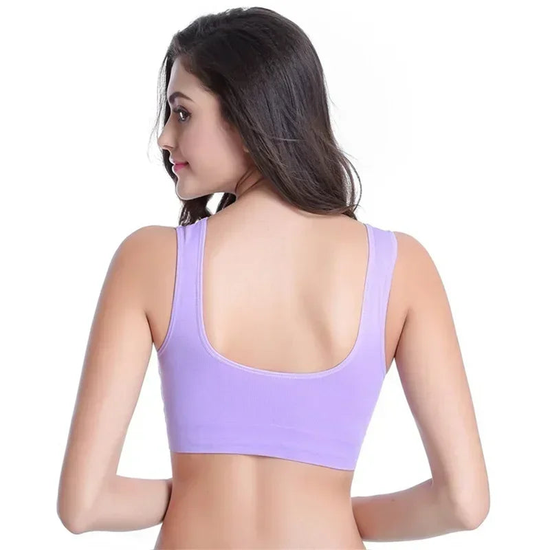 Women Sport Yoga Bra Running Vest Gym Workout Underwear Padded Crop Tops Female Sportswear Brassiere Push Up Fitness Bras