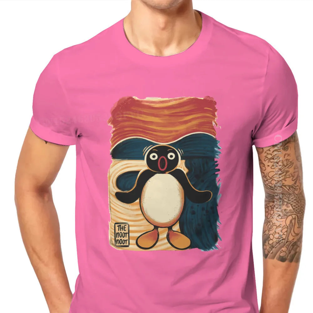 Noot Scream Hip Hop Tshirts Pingu Noot Pinga Penguin TV Printing Clothing Casual Men T Shirts Men Tee Special Gift Clothes mon