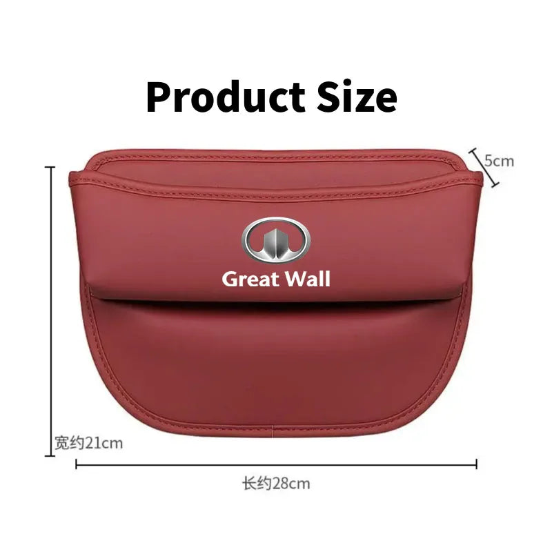 For Great Wall HAVAL GWM M4 STEED Poer Wingle 5 Haval Leather Car Seat Gap Crevice Slot Storage Box Organizer Auto Accessories