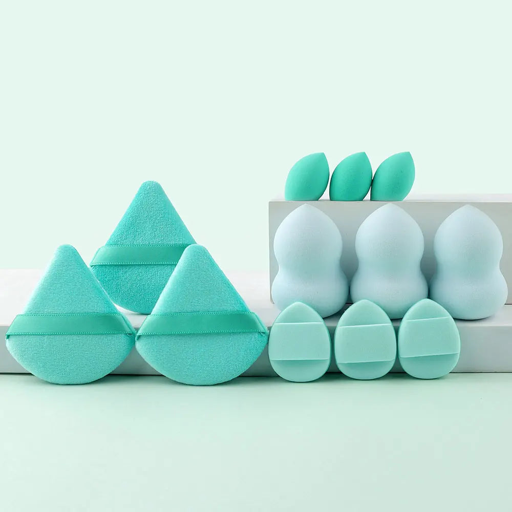 12/32pcs Makeup brush and sponge set Professional Makeup brush Set Beauty Blender Triangle Powder Puff Clean Powder Puff
