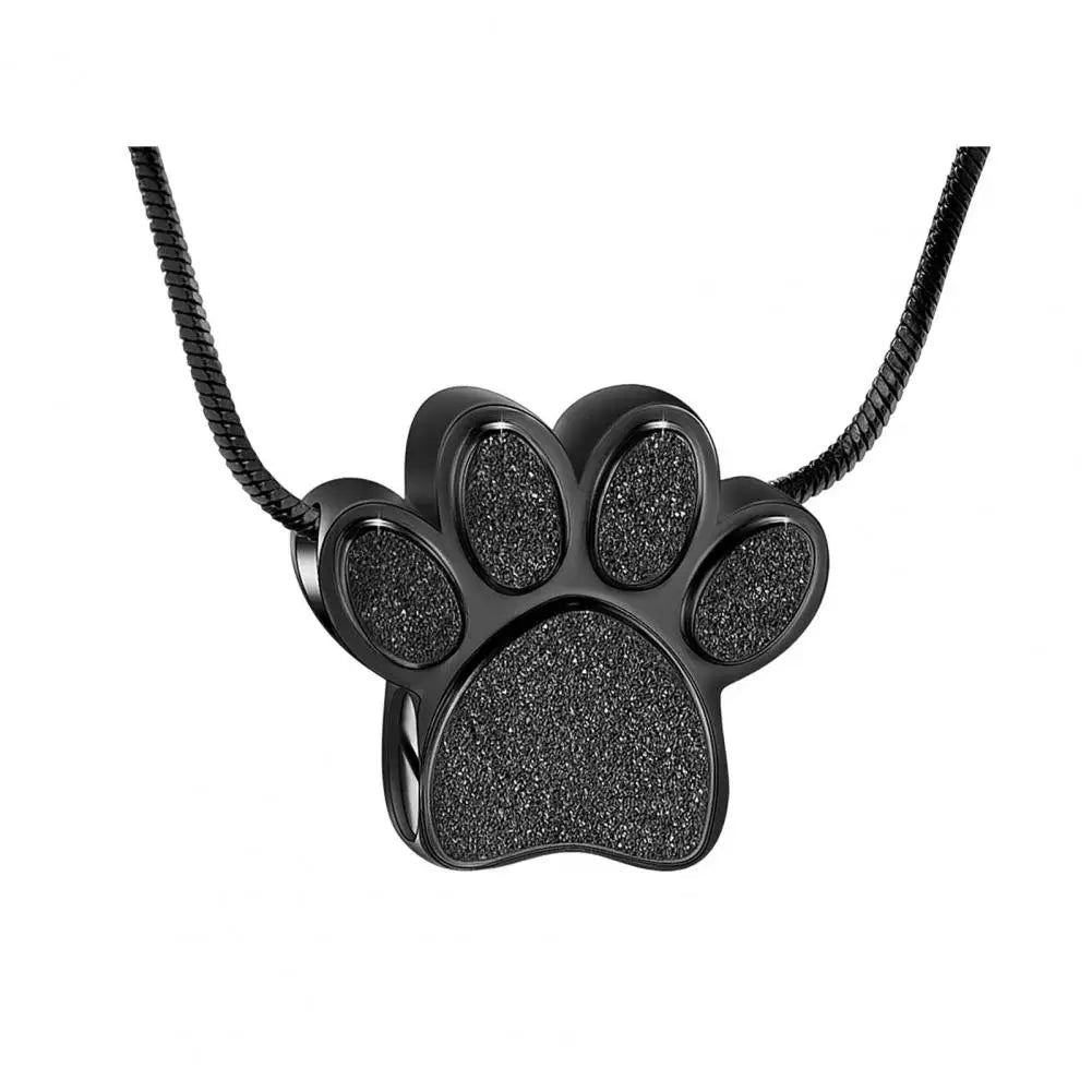 Meaningful Pet Ash Pendant Pet Paw Print Cremation Necklace for Ash Keepsake Jewelry Cat Dog Urn Pendant for Ash for Man/women