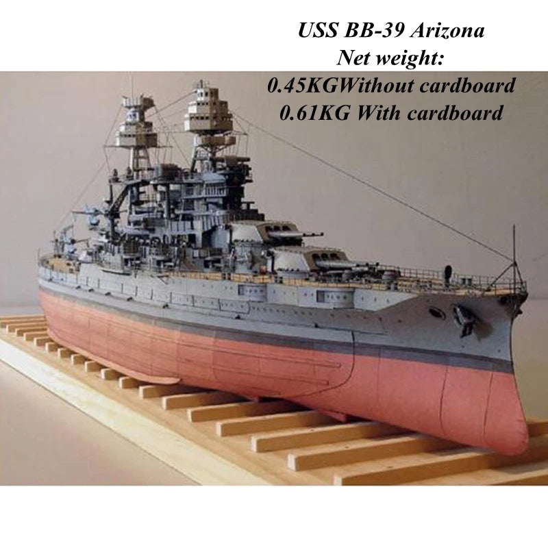 3D Paper Craft Russian Destroyer Admiral Levchenko Anti-submarine Ship Puzzel Harlem Dreadnought-class Desk Home Decoration