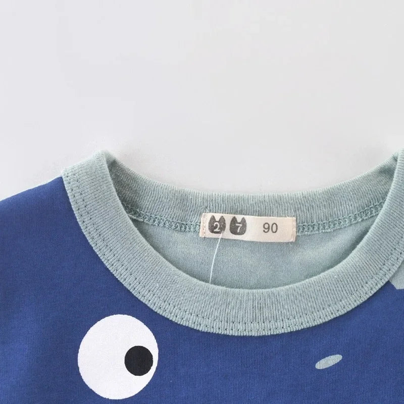 2025 Cartoon Druck Baby Junge Dinosaurier T Shirt Für Sommer Infant Kinder Jungen Mädchen Lion T-Shirts Kleidung Baumwolle Kleinkind Brief tops