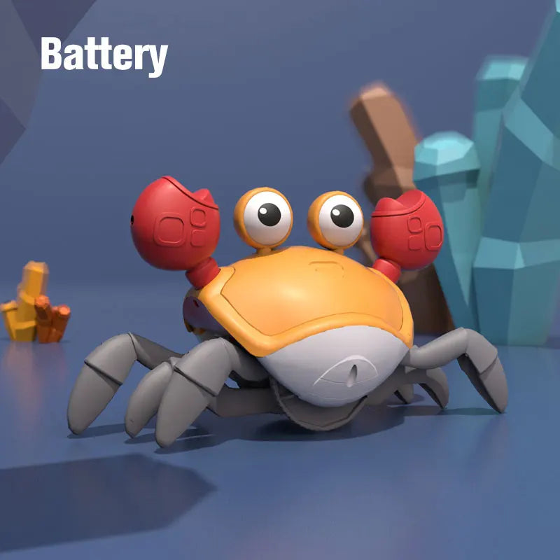 Dancing Crab Toy for Babies Crawling Interactive Escape Crabs Cute Sensing Crab Automatically Avoid Obstacles Toys Birthday Gift