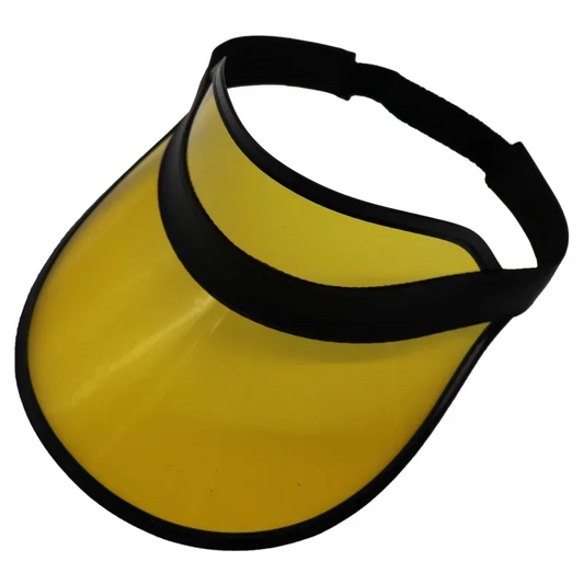 Summer Outdoor Golf Cap for Men Women Shade Transparent UV-Resistant Soft Plastic Yellow Color Adjustable Beach Sun Cap Visor
