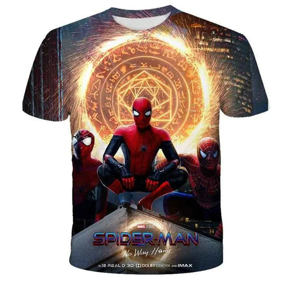 MINISO Superhelden 3D-Druck Trendy T-Shirts Kleidung Kinder Jungen Mädchen Kurzarm T-Shirt Kinder Sommermode Top T-Shirt