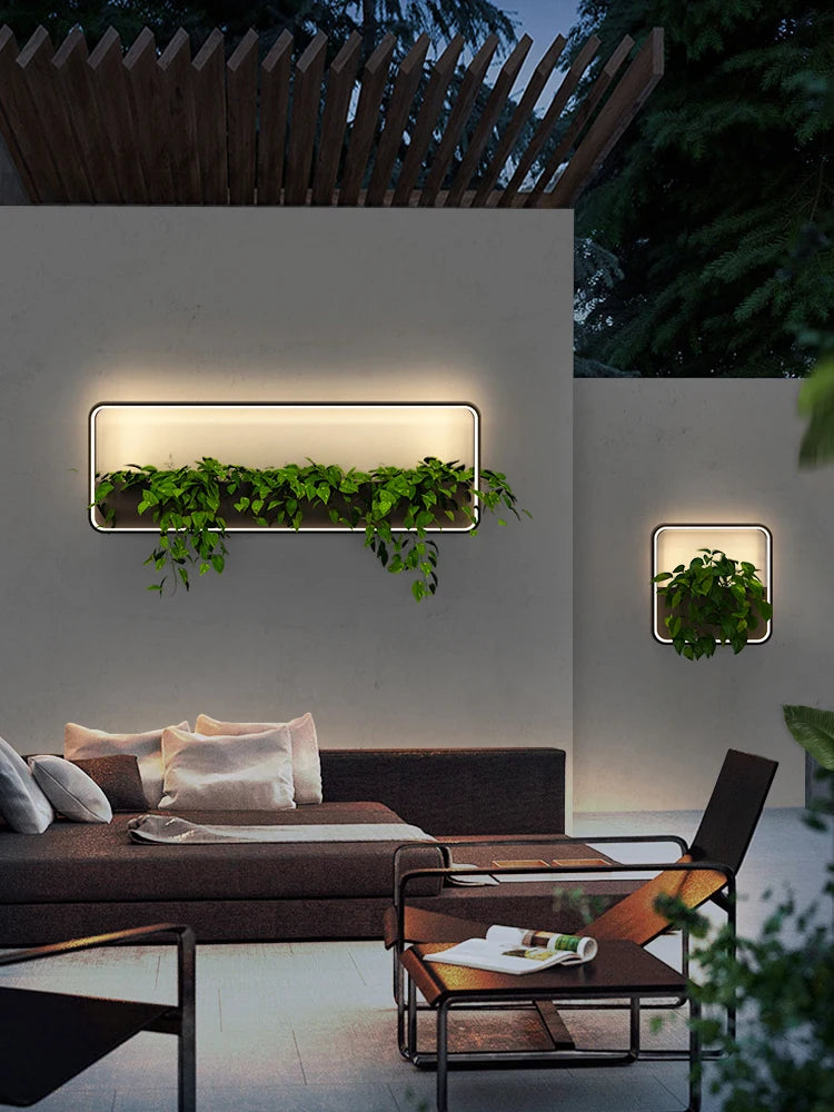 Flower rack wall lamp outdoor waterproof villa homestay entrance door sign lamp courtyard garden terrace decoration lamp