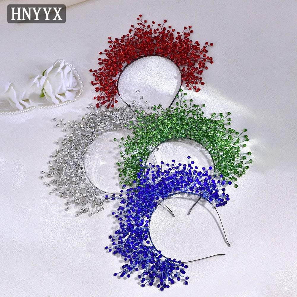 HNYYX Luxury Bridal Headband Rhinestone Wedding Crown Fashion Bridal Tiara Hair Accessories Women Beauty Festival Headpiece A234