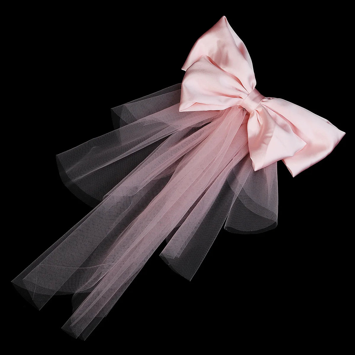 Pink Princess Bow Bridal Veil and Lace Gloves Bridal Wedding Jewelry Set Classic Hair Accessories Birthday Bridesmaid Gifts