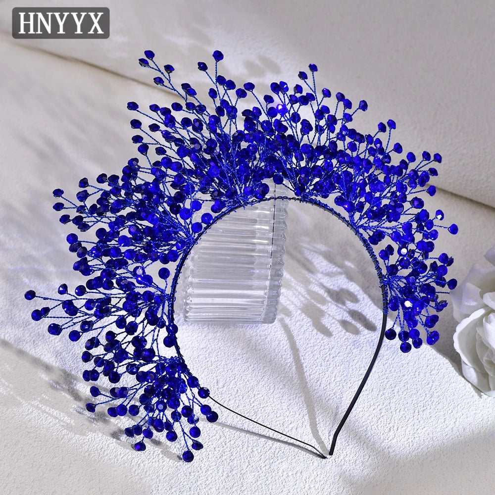 HNYYX Luxury Bridal Headband Rhinestone Wedding Crown Fashion Bridal Tiara Hair Accessories Women Beauty Festival Headpiece A234