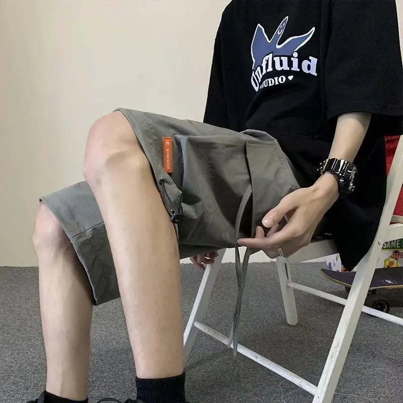 Y2K Hochwertige Shorts Herren Casual Loose Sporthose Cargo-Shorts Herren Mode Overalls Shorts Herren Streetwear Multi-Pocket