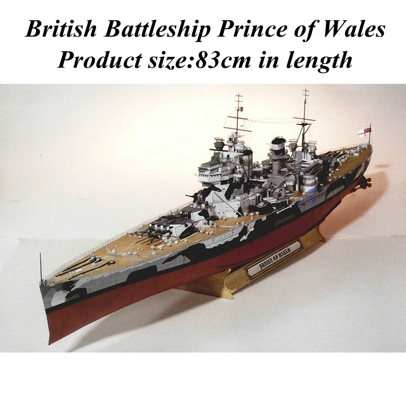 3D Paper Craft Russian Destroyer Admiral Levchenko Anti-submarine Ship Puzzel Harlem Dreadnought-class Desk Home Decoration