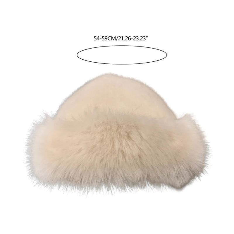 Mode Plüsch Eimer Hut für Frau Shopping Reise Fischer Hut Russische DXAA