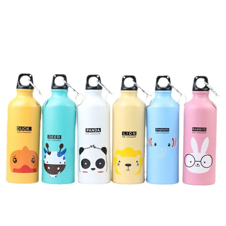 YIDING wholesale 500ml custom animal pattern aluminium water bottle portable bottle for kids school drinking water