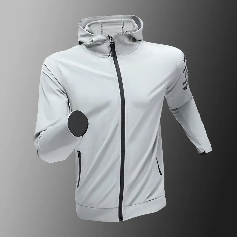 Men Running Jackets Gym Zipper Sport Jacke Jogging Training Quick-drying Fitness Sweatshirt Outdoor Casual Running Sportswear