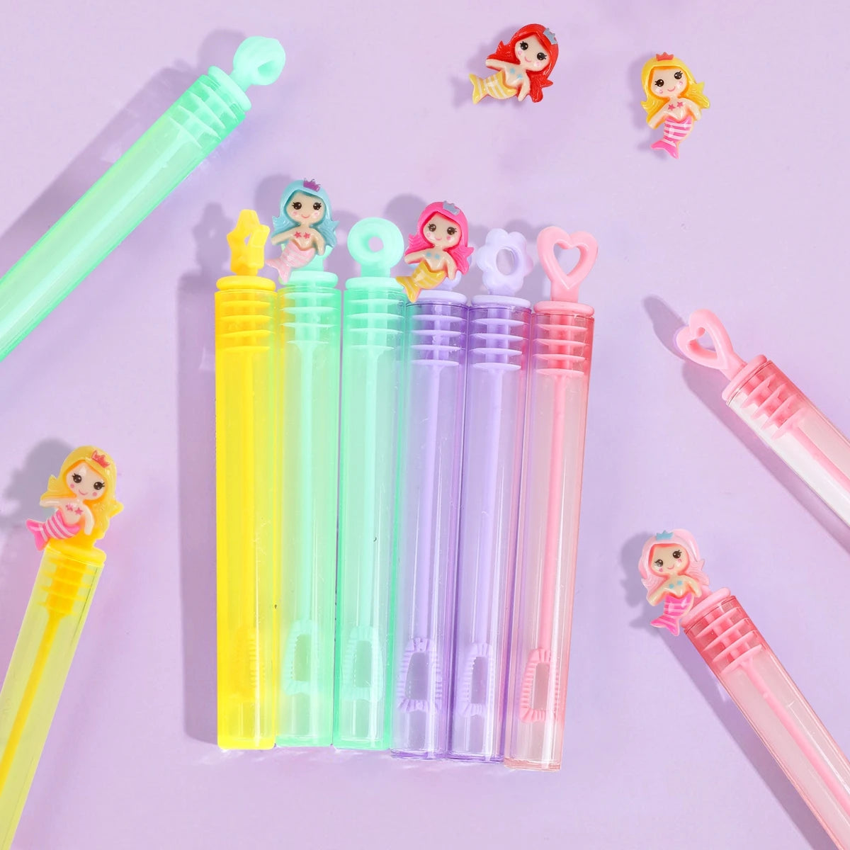 10 stücke Meerjungfrau Seifenblasenröhre Seifenflasche Kleine Meerjungfrau Geburtstagsparty Dekor Hochzeitsgäste Geschenke Babyparty Kids Favors Spielzeug