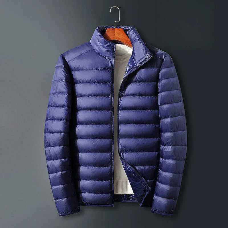 Men's Spring Ultra Lightweight Packable Down Jacket Hooded Breathable Coat Plus Size Men Hoodies Coat Feather Clothing 2024