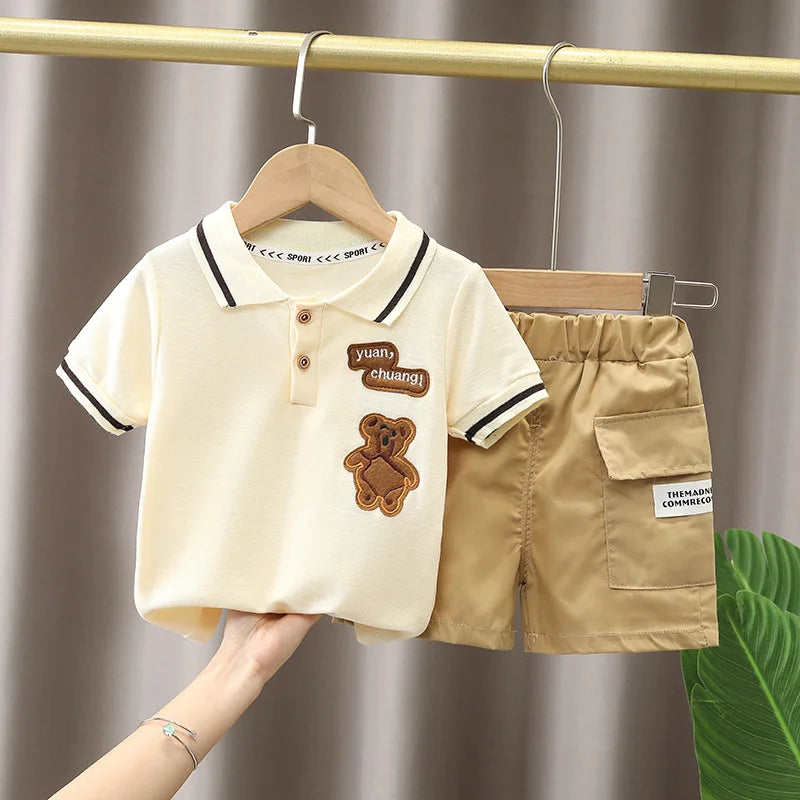 Baby Jungen Kleidung Set T-shirt + Shorts Kinder Jungen Sommer Kleidung Set Niedlichen Cartoon Baby Jungen Outfit Set Infant Kleinkind t-shirt Hosen