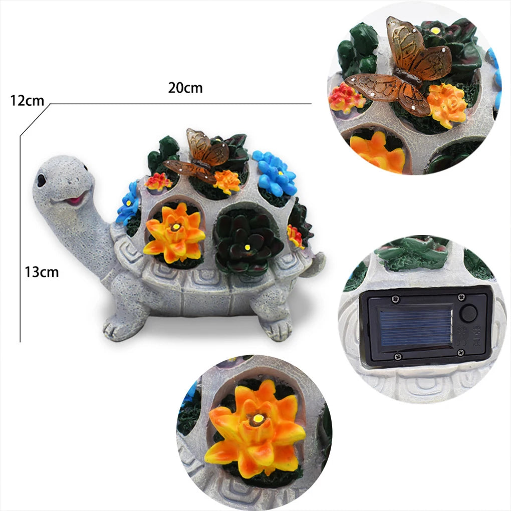 Handicrafts Turtle Garden Ornament With Solar Night Light Outdoor Decoration Solar Night Light Ornaments