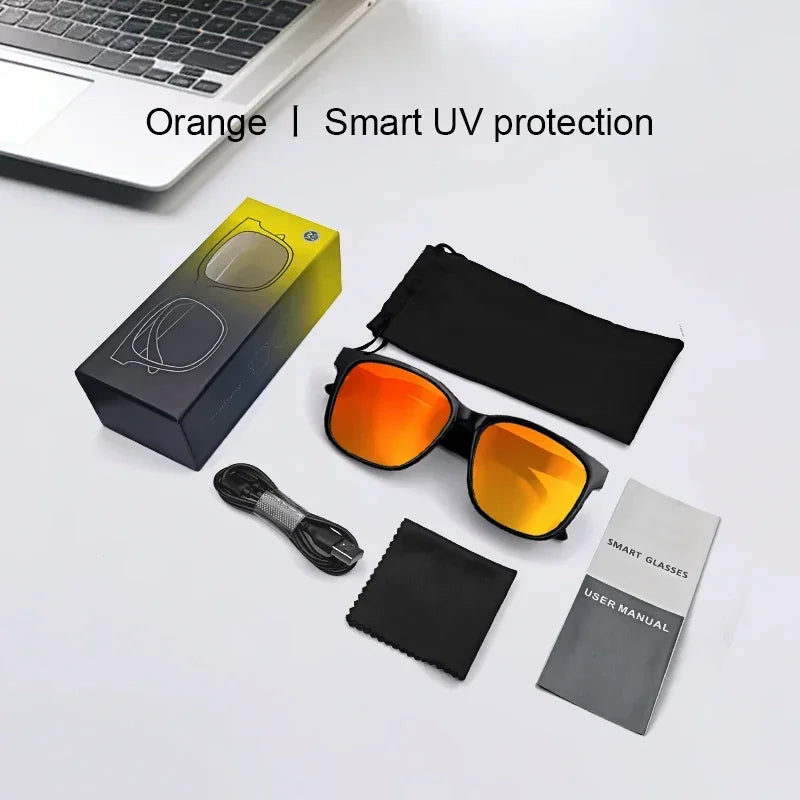2024 Smart Sunglasses Bluetooth Glasses Listening to Music, Calling, Navigation, Anti UV Polarization Lens Suitable for Driving
