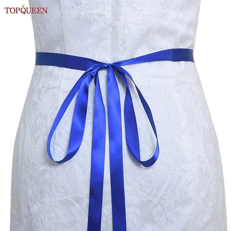TOPQUEEN S119 Wedding Dress with Decorative Decals Wedding Dress Accessories Wedding Dress with Luxury Diamond Handmade