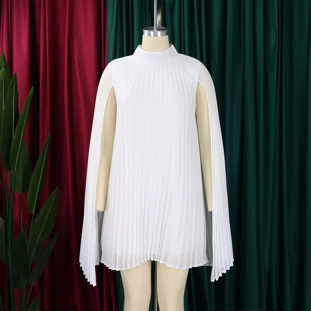 FairyShely 2025 Batwing Sleeve Plus Size Club Dress Women Solid Mesh Large Big Dresses Summer Lady Party Tight Curvy Dress