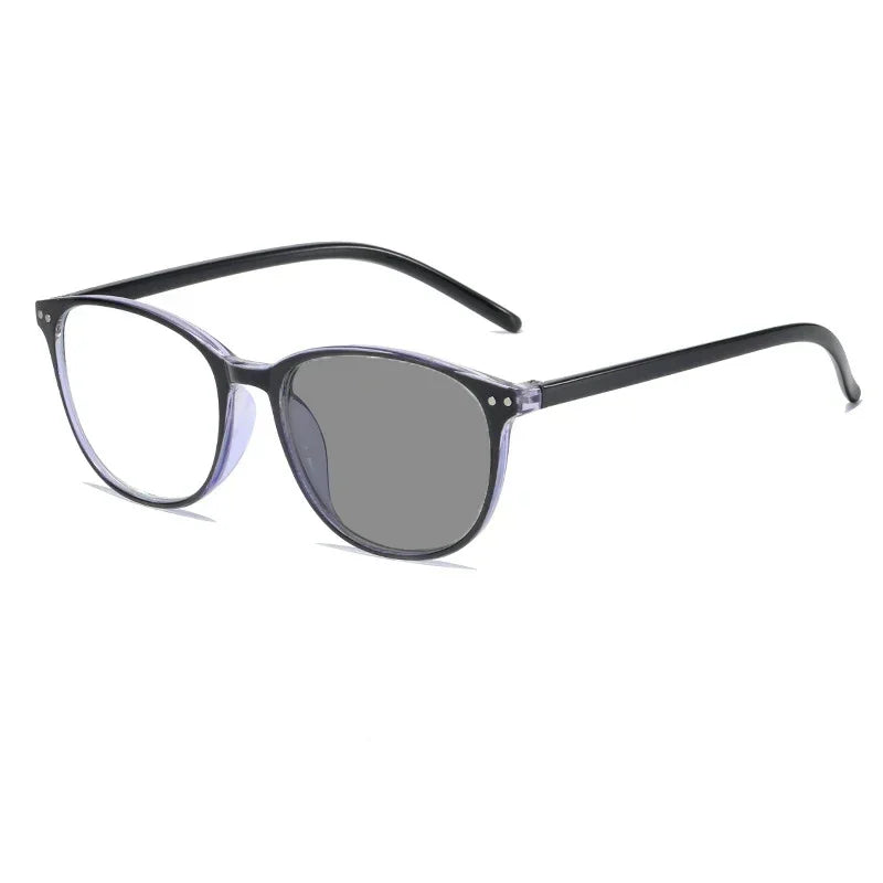 Intelligent Color Changing Far Sight Glasses New Fashion Square Frame Reading Sunglasses Prescription Photochromic Eyeglasses