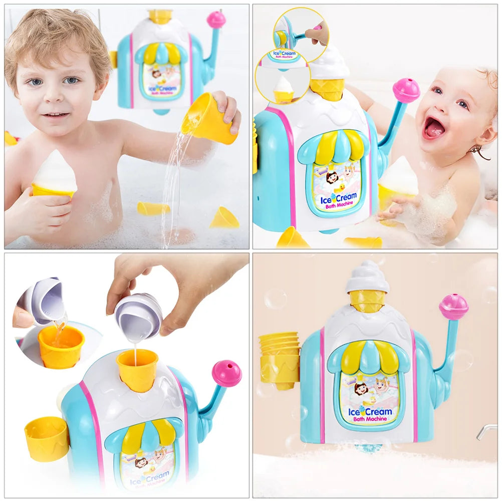 Mist Ice Cream Bubble Machine Baby Bath Accessories Kids Toy Toys Child Plaything Shower Playthings Toddler