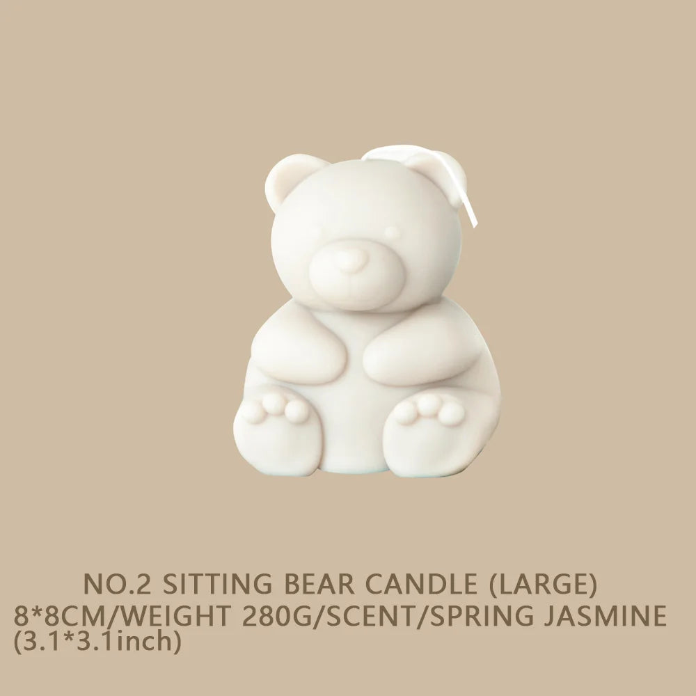 1PC Cute Candles Animals Bear Scented candles Birthday Gifts House Souvenirs decoration