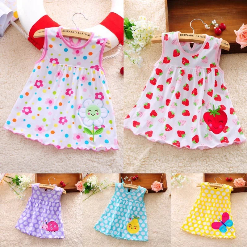 Neue Baby Sommer Kleid Kinder kleidung mädchen Baumwolle Prinzessin Kleid für Mädchen Kleidung Mädchen Kleidung 0-2 Jahre Rock Kleinkind kleider