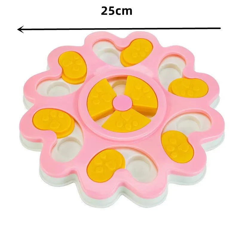 Pet Supplies Cat Dog Turntable Eating Anti-choking Food Puzzle Feeding Interactive Toy Slow Food Tray