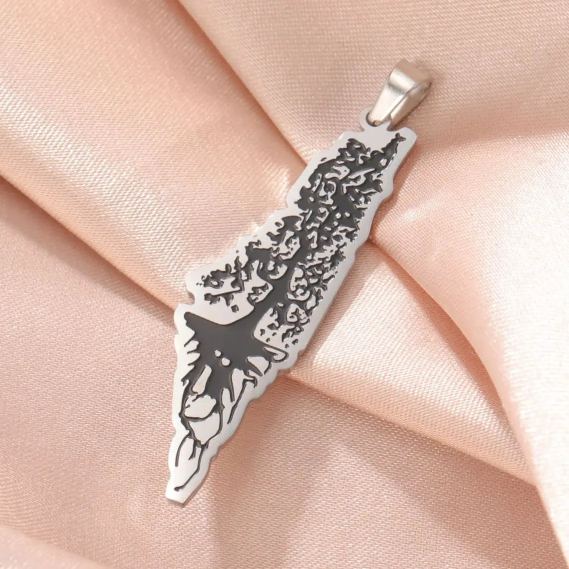LIKGREAT Dropshipping 1 stücke Palästina Karte Anhänger Halskette Armband Ohrringe Schmuck Machen DIY Edelstahl Zubehör Charme