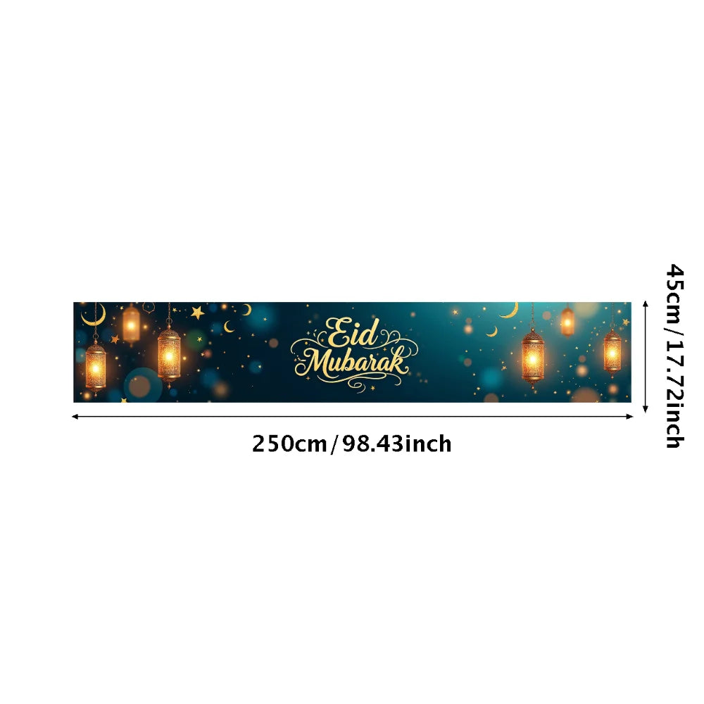 Eid Mubarak Banner Backdrop Background Ramadan Festival Decor Party Supplies Photography Props Decorations Islamic Celebration