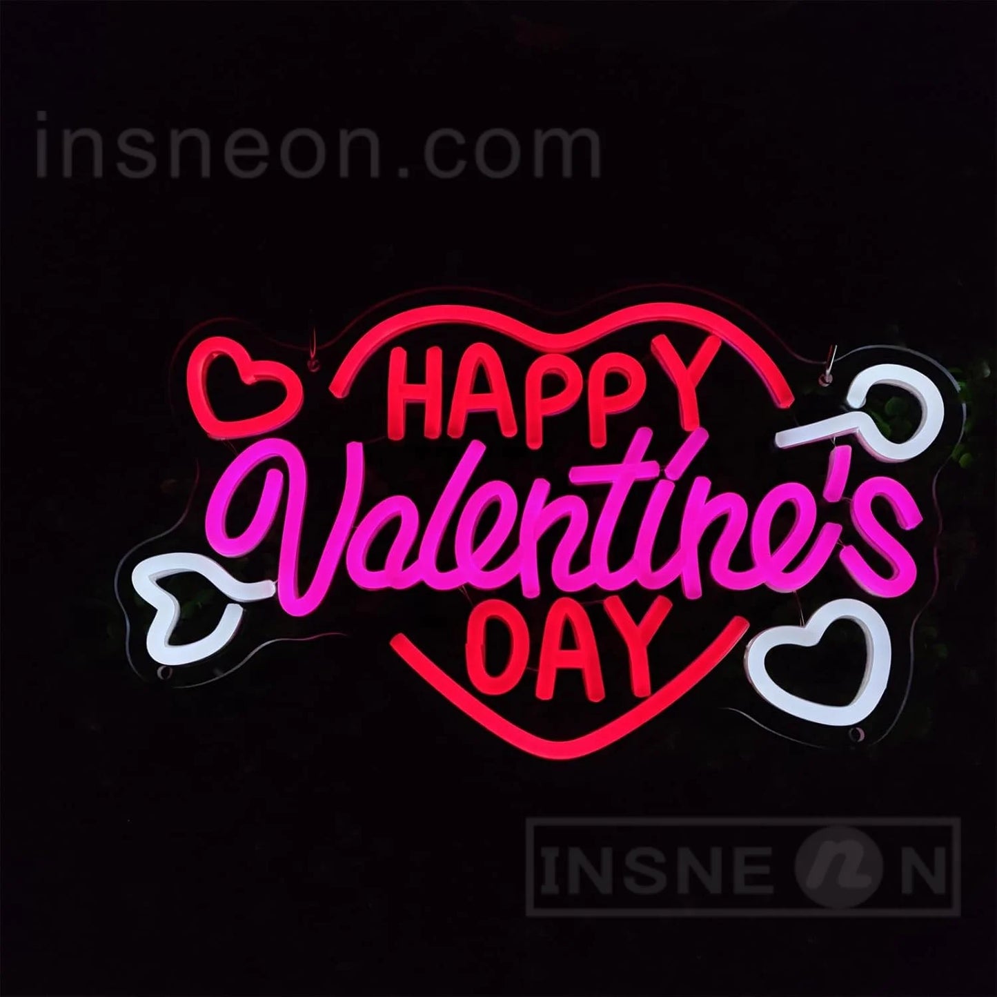 Happy Valentines Day Neon Sign for Room Decoration,Neon LED Lights Signs for Bedroom Wall Decor,Home,Wedding,Gaming,Bar,Custom