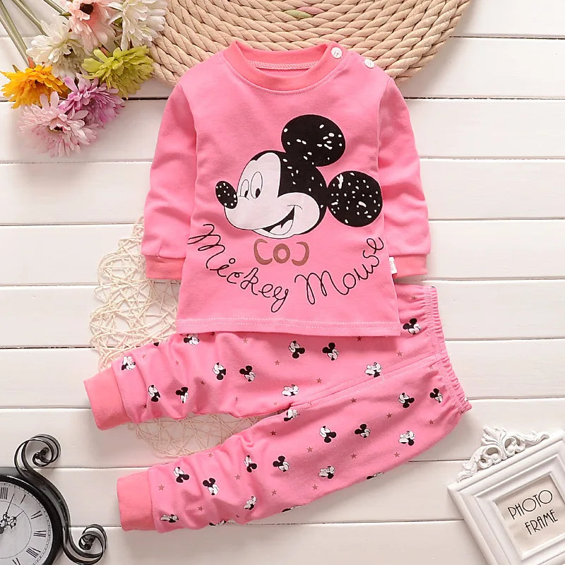 Baumwolle Baby Mädchen Nachtwäsche Anzüge Herbst Winter Neugeborenen Unterwäsche 2 stücke Kinder Kleidung Set Frühling Kleinkind Kinder Kleidung Pyjamas