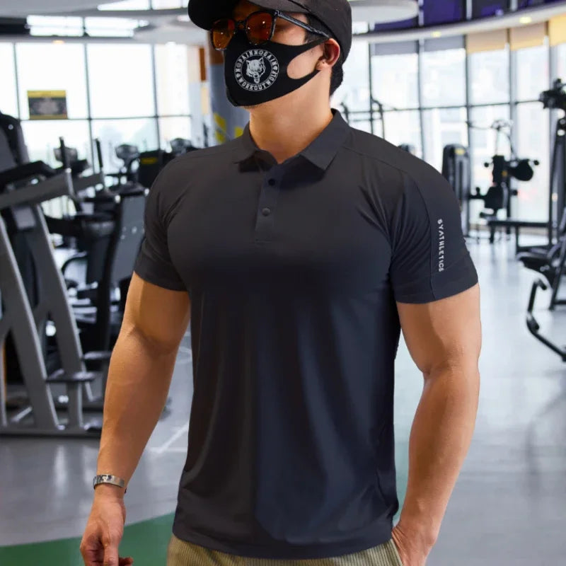 Men Dry Fit Compression Sweatshirt Man Short Sleeve Athletics Clothing Gym Fitness Sports Wear Tops Golf T-shirts Sportswear mon