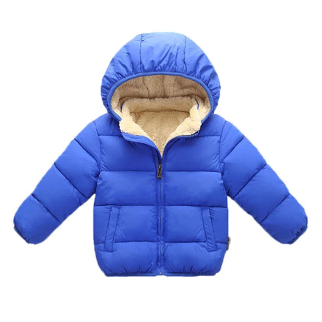 Baby Kinder Mäntel Winter Dicke Jacken Für Jungen Warme Plüsch Verdicken Oberbekleidung Für Mädchen Fell Kapuze Jacke Kinder Kleidung Schneeanzug