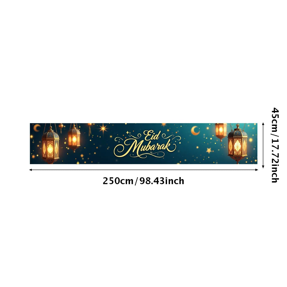 Eid Mubarak Banner Backdrop Background Ramadan Festival Decor Party Supplies Photography Props Decorations Islamic Celebration