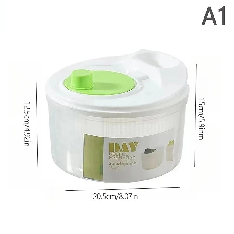 Salad Spinner Dryer Vegetable Fruit Food Drain Basket Dehydrator Quick Washing Drying Manual Centrifuge Kitchen Household Tool