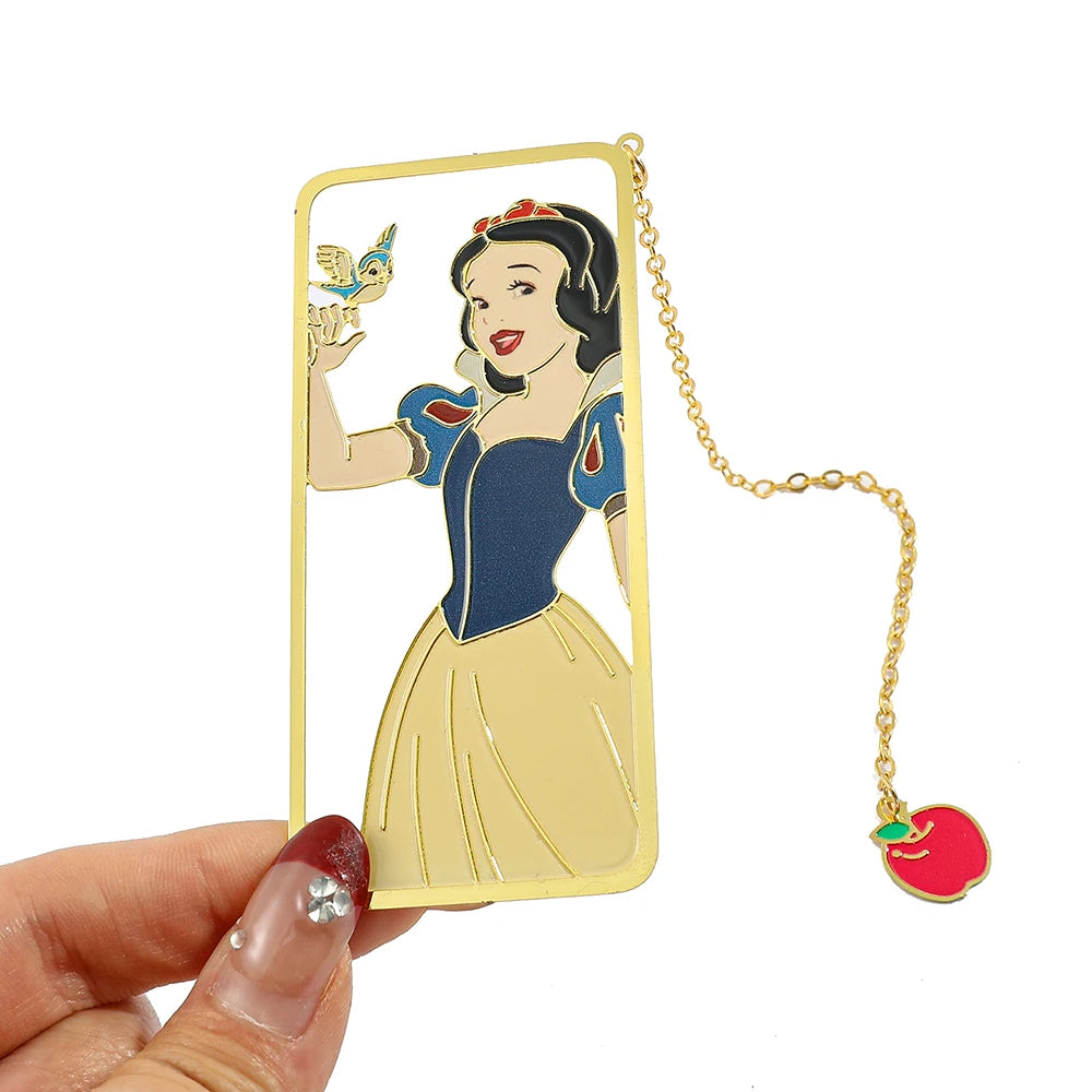 Anime Frozen Elsa Bookmark Princess Reading Page Marker Tools Stationery Cartoon Periphery Metal Fashion Gifts Collect Souvenir