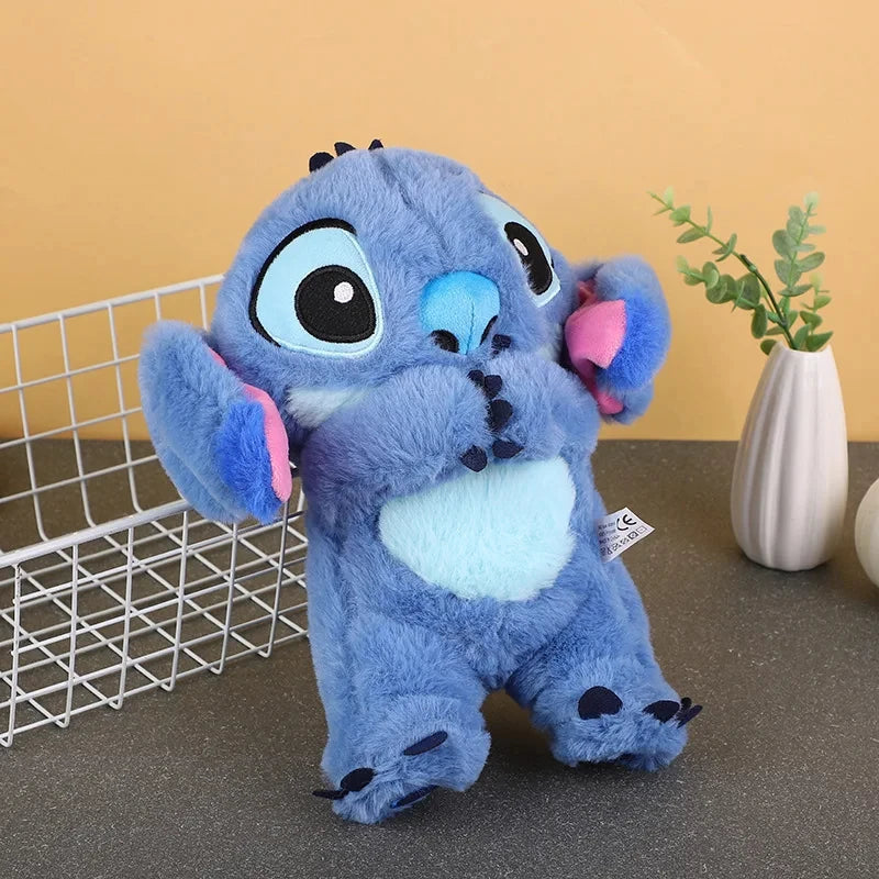 Stitch Plüschpuppe, Atmendes Licht, Kind beruhigt Spielzeug, Rosa Engel, Anime, süßes Baby, Musiklicht, Schlafspielzeug, Kind, Weihnachts- und Geburtstagsgeschenk