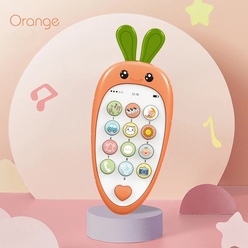 Baby-Handy-Spielzeug mit Früherziehung und Musik, lernpädagogisches Fake-Telefon für Kinder, sensorisches Spielzeug für Kleinkinder