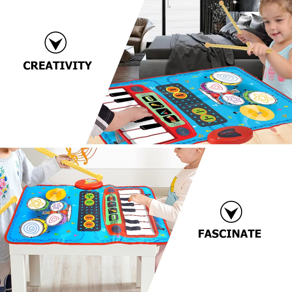 2-in-1 Kinder Musical Teppich Matte Spiel Decke Kinder Teppiche Boden Klavier Tastatur Spielen Vorschule