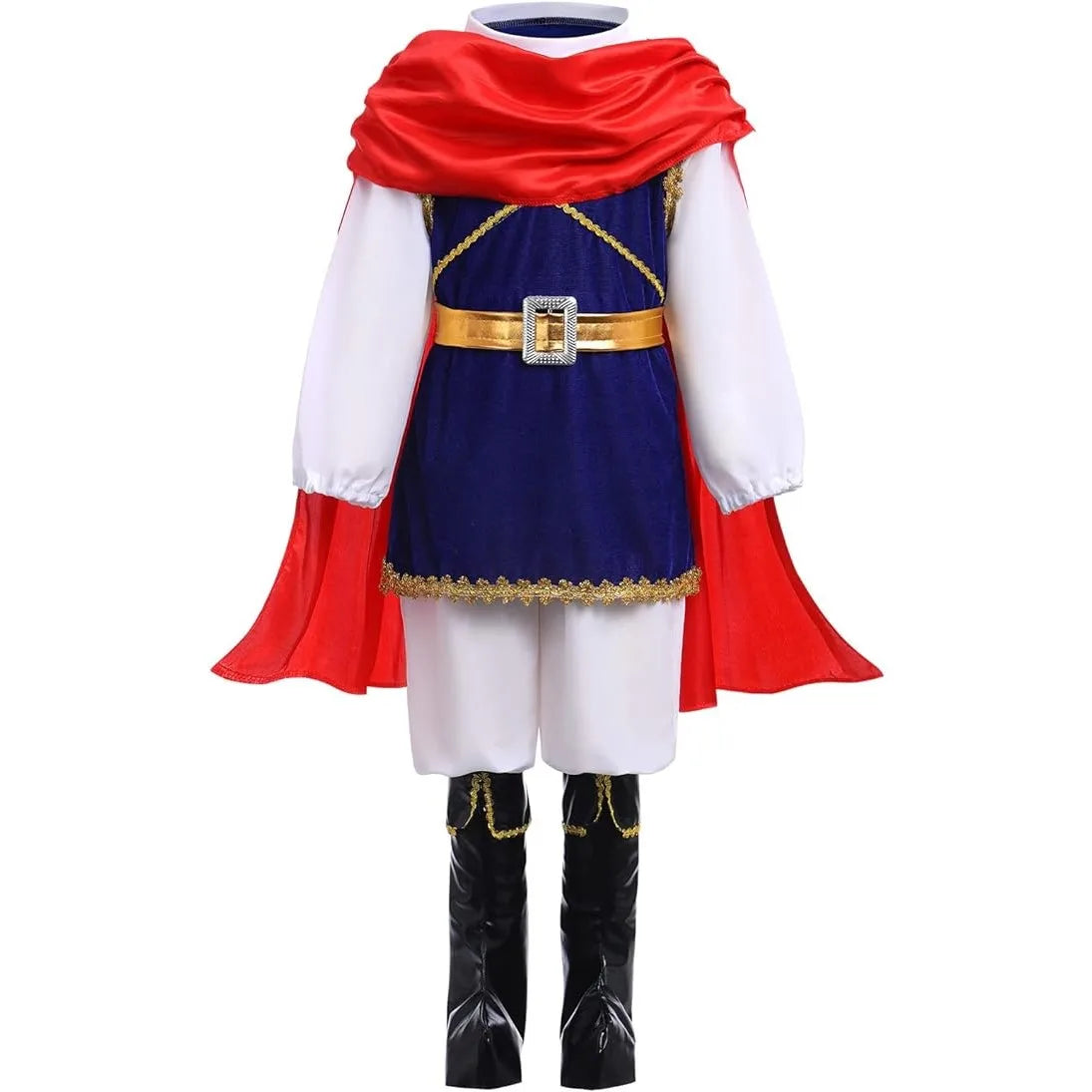 Boys Prince Charming Costume for Toddler Kid Medieval Royal Prince Jacket Pants Crown Dress Up Party Outfit
