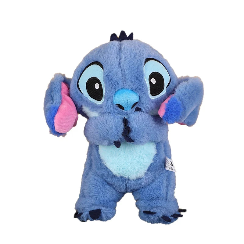 Stitch Plüschpuppe, Atmendes Licht, Kind beruhigt Spielzeug, Rosa Engel, Anime, süßes Baby, Musiklicht, Schlafspielzeug, Kind, Weihnachts- und Geburtstagsgeschenk