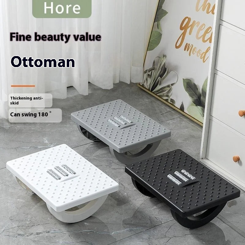 Portability Foot Rest Under Desk With Massage Rollers Office Work !!!