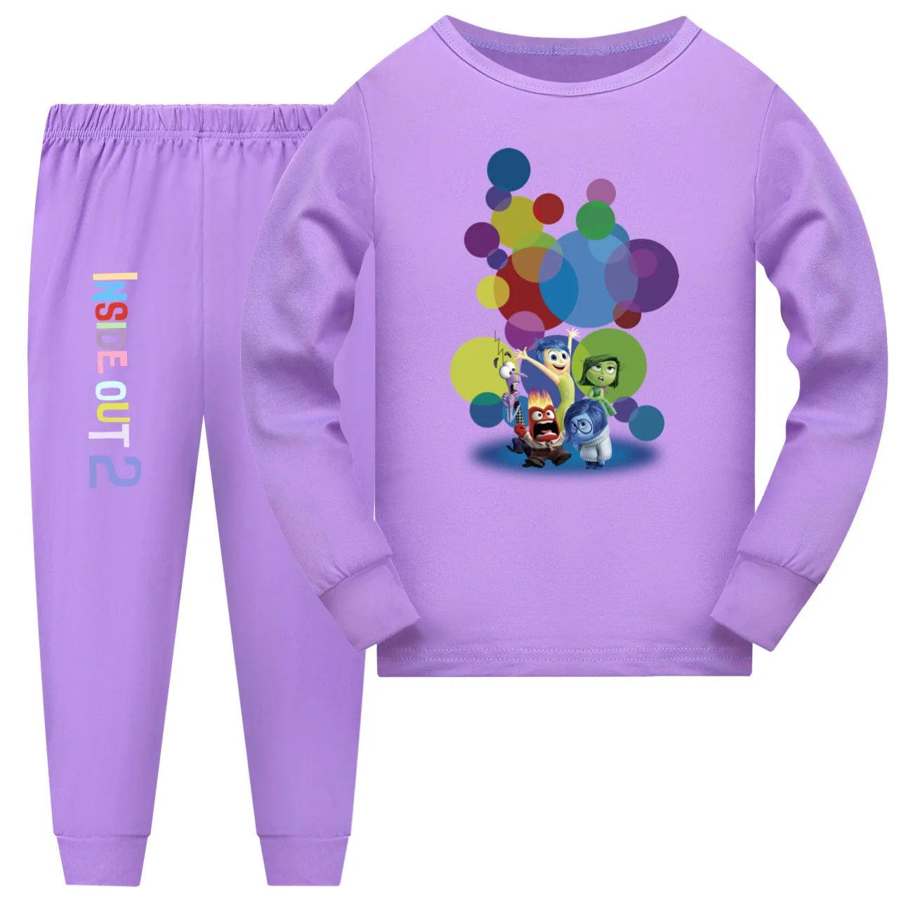 Inside Out 2 Clothes Children Pijama Set Baby Girls Long Sleeve Pajama Sets Toddler Boys Nightwear Kids Cute JOY SADNESS Pyjamas